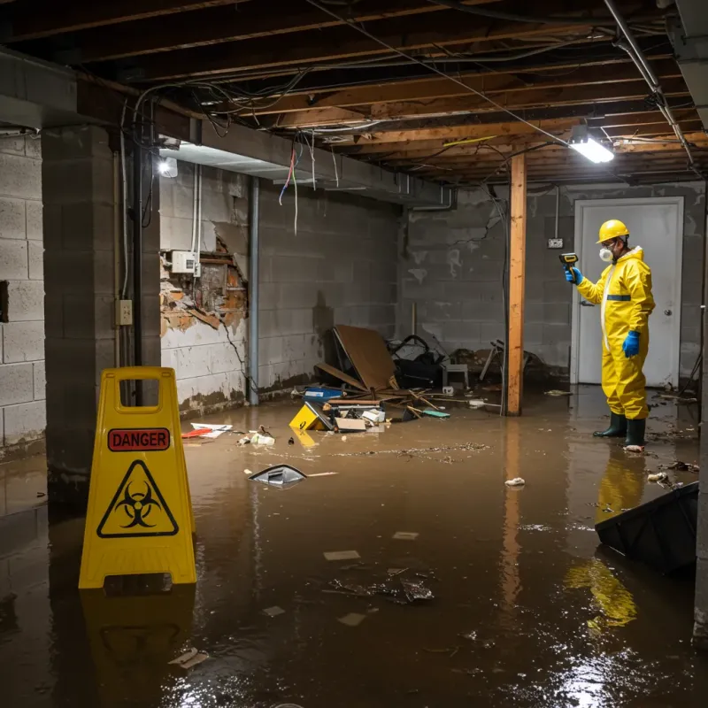 Flooded Basement Electrical Hazard in Ridgeland, MS Property